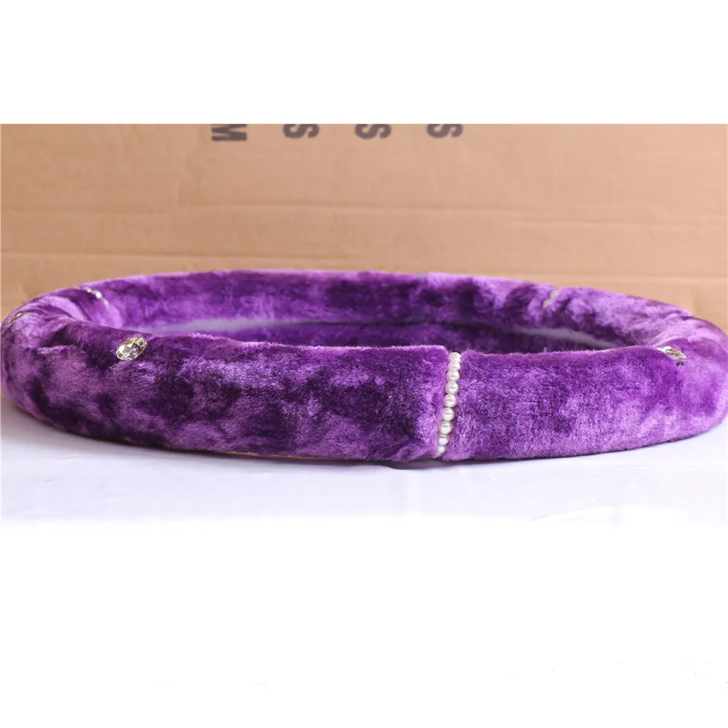 Зимний чехол для руля женский алмаз зимняя короткая плюшевая ручка