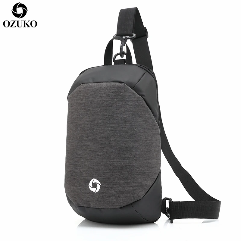 

OZUKO NEW Multifunction Chest Pack Men Fashion Messenger Bag Anti-theft Sling Shoulder Crossbody Bag Casual Chest Bag Waterproof