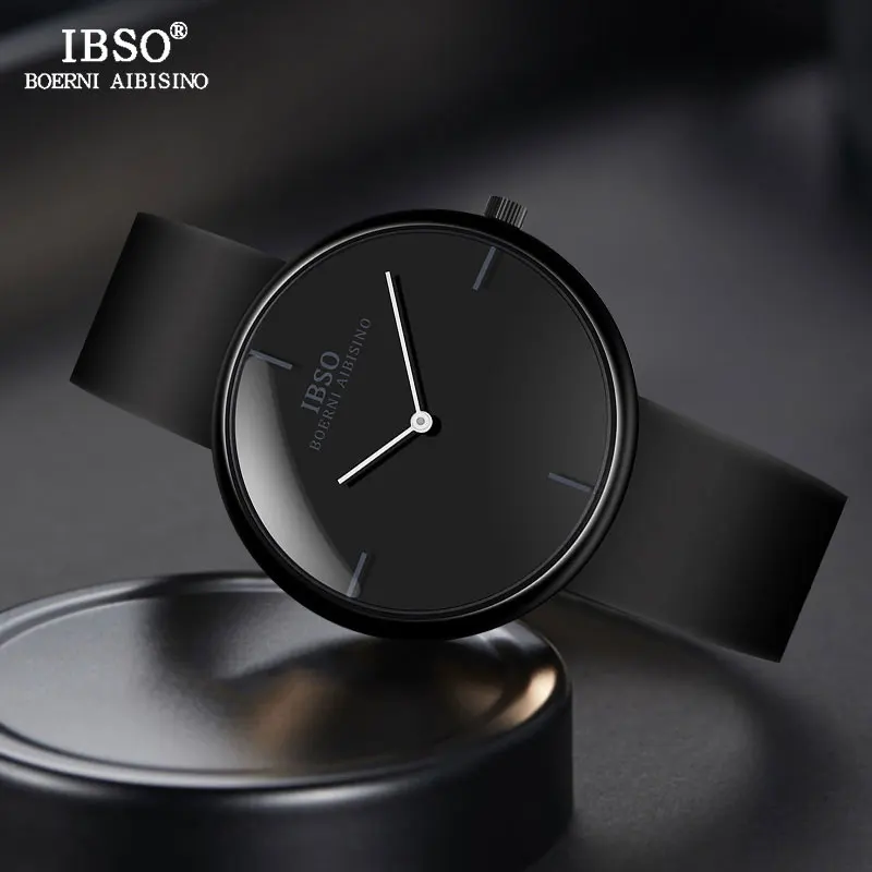 

IBSO Brand Fashion Silicone Strap Watches For Male Convex Design Men Sport Quartz Watch Casual Men Wristwatch Relogio Masculino