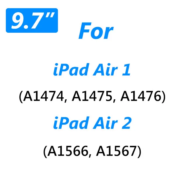 Закаленное Стекло для Apple iPad 9,7 5th 6th A1954 Экран защитная пленка A1893 A1954 A1822 A1823 A1566 A1567 A1474 - Цвет: For IPad Air 1 2