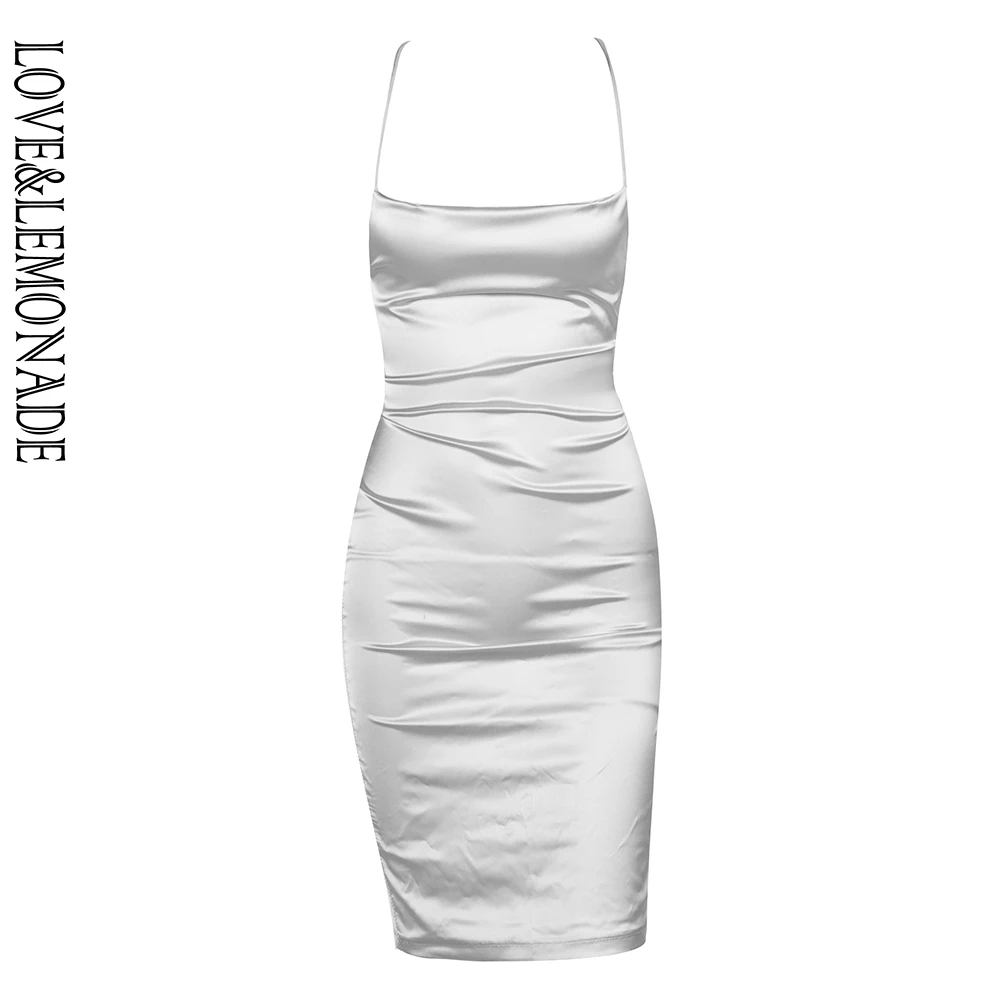 Женское блестящее платье LOVE &amp LEMONADE серое мини-платье из искусственного шелка с