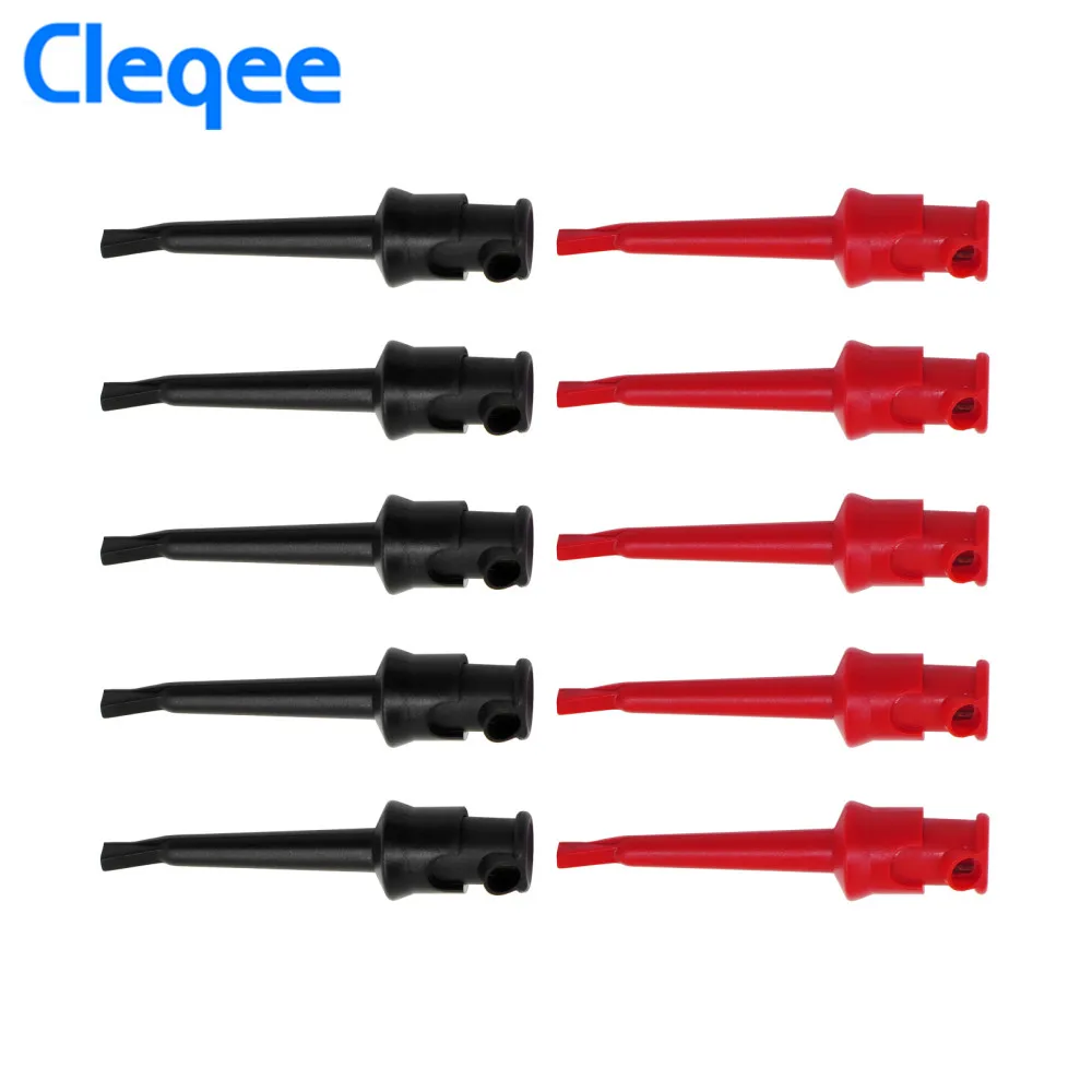 Cleqee P5002 10 шт./компл. мультиметр тестовый крюк зажим свинцовый провод комплект