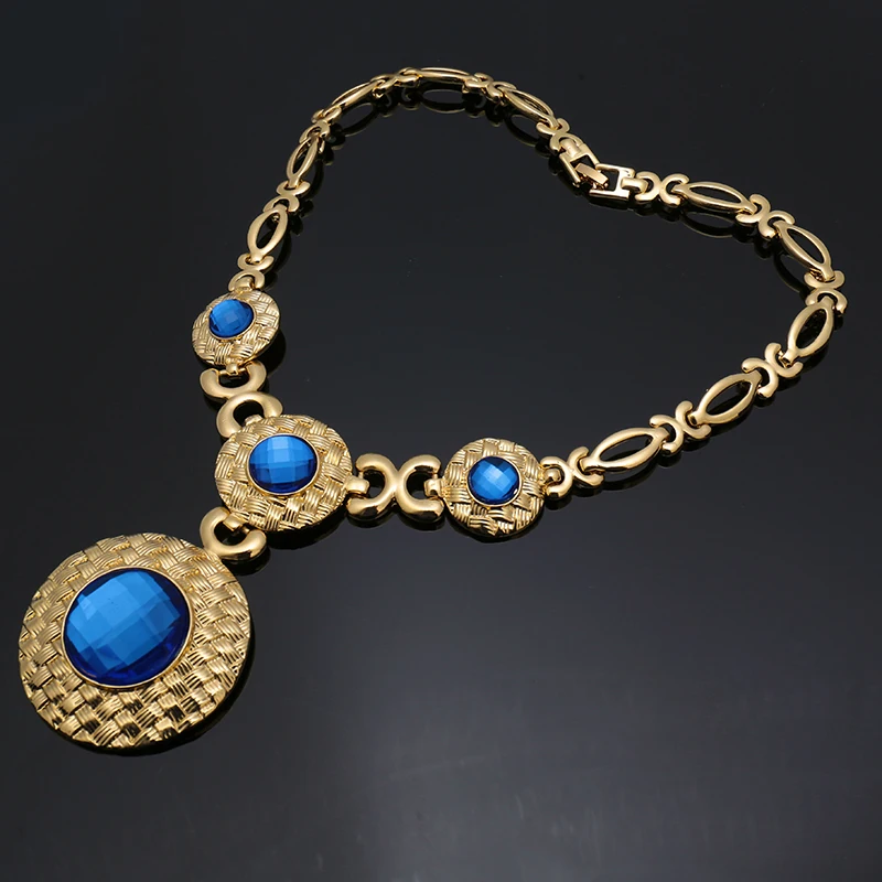 Женский комплект ювелирных украшений ZuoDi роскошный золотистого цвета с