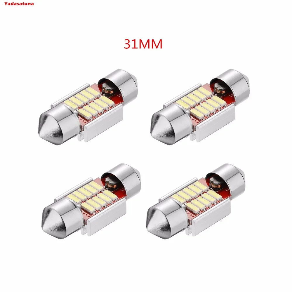 2 шт./лот гирлянда Светодиодный Чтение Лицензия белый светильник 31 мм 36 39 42 4014 10 12SMD