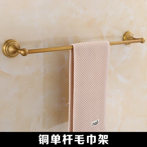 single towel pole Медная Керамическая зубная щетка чашка-держатель матовая угловая полка для ванной продукты старинная для волос сушилка держатель мыло чистая ткань для ванной коробки - Цвет: single towel pole