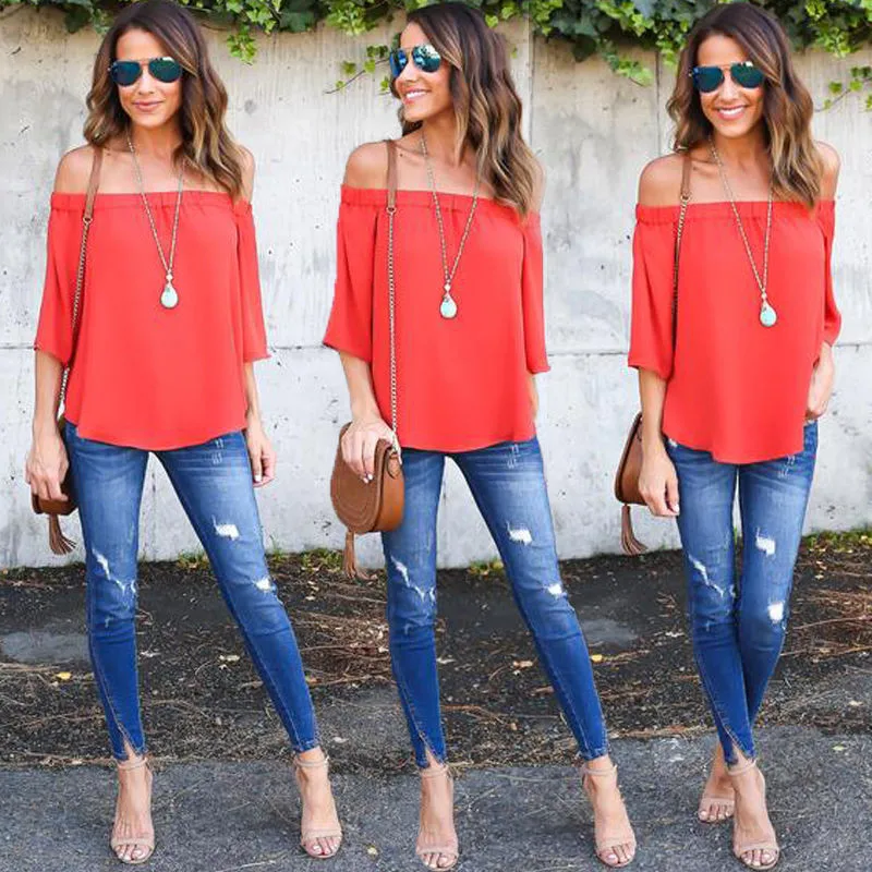 Женские рубашки Лето 2017 Повседневная Блузка Новые поступления женский топ с