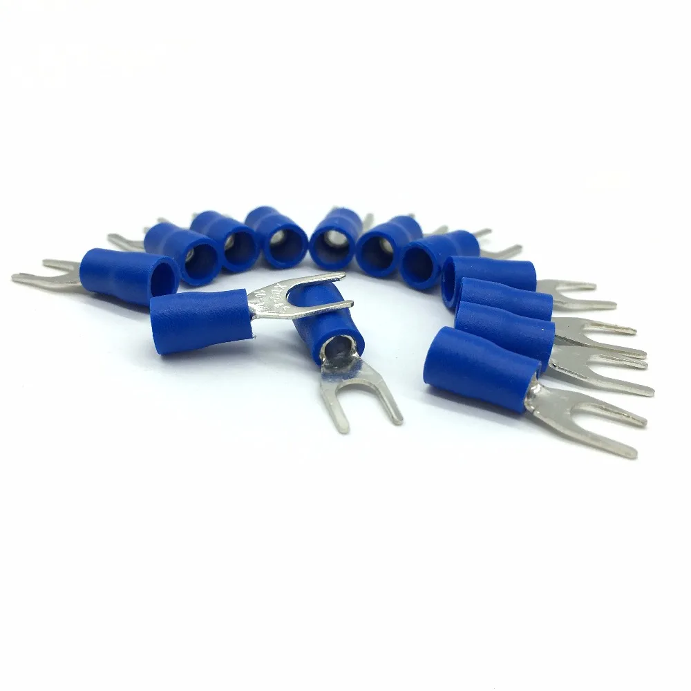 SV2 5 Pre Изолированные Наконечники провода ПВХ изолирующая втулка Furcate Terminals