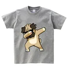 Хлопковые летние топы для мальчиков, футболка с изображением панды и собаки, Детская забавная футболка для танцев, Детская Праздничная футболка для девочек, NN