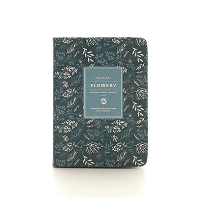navy blue Кавайный цветочный блокнот, ежемесячный недельный планировщик, школьные офисные принадлежности, милые канцелярские принадлежности, записная книжка для девочек - Цвет: navy blue