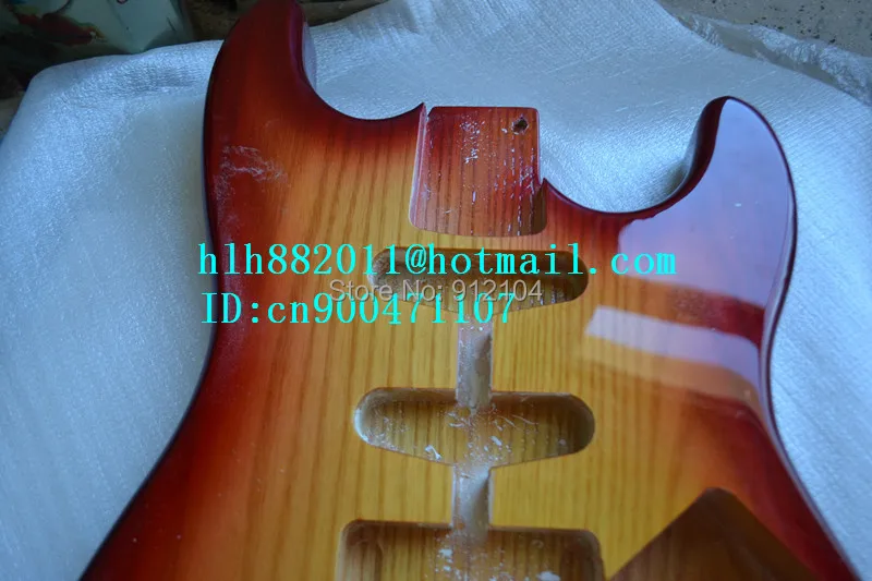 Новая китайская электрогитара тело в sunburst с золы из Китая + EMS бесплатная доставка