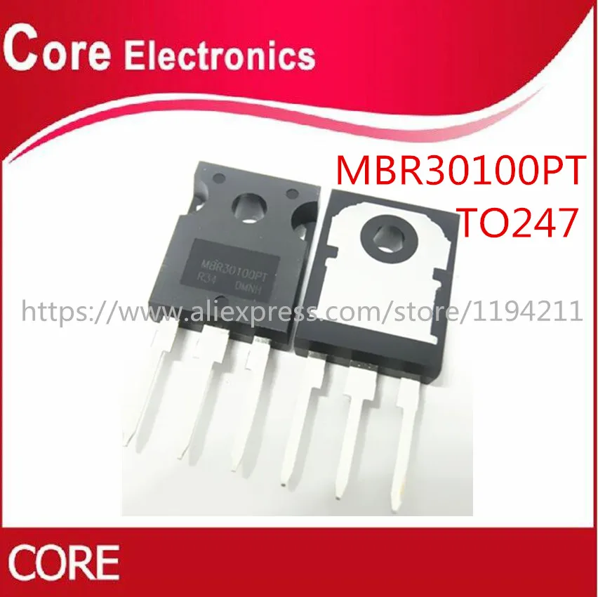 20 шт./лот MBR30100PT MBR30100 30A/100V TO 247 New|Интегральные схемы| |