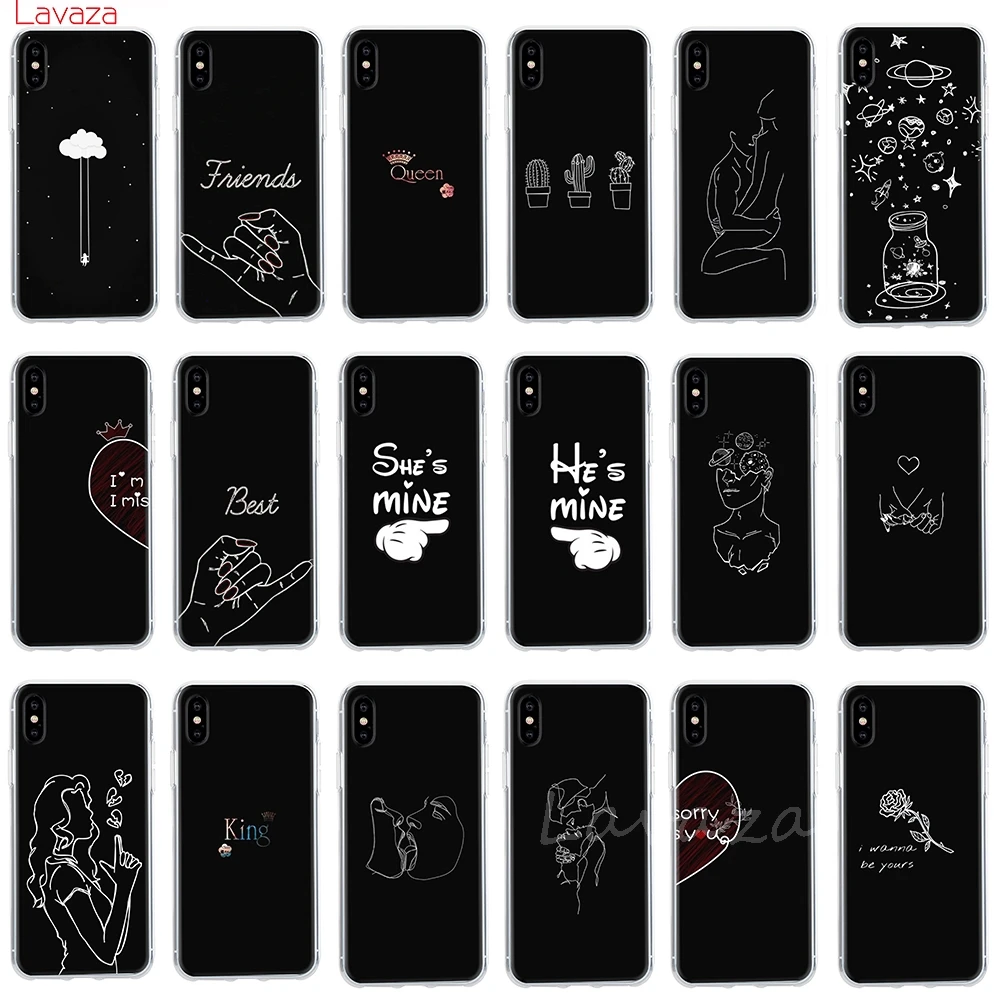 Lavaza пара влюбленных Король Королева мода шаблон жесткий чехол для Apple iPhone 6 6s 7 8 Plus