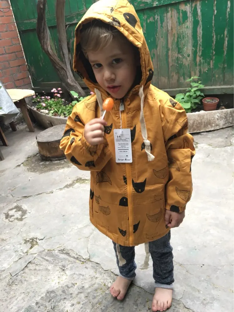 JENYA/модные куртки с капюшоном для мальчиков; сезон весна-осень; бархатная верхняя одежда с принтом монстра и пингвина; высокое качество; Blouson Garcon