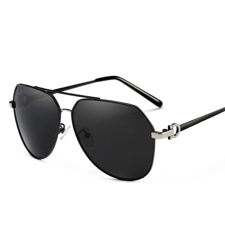 C3 SilverBlack.Gray HBK мужские поляризованные солнцезащитные очки из сплава для пилота, женские/мужские винтажные спортивные очки для вождения, солнцезащитные очки для вождения PM0092 - Цвет линз: C3 SilverBlack.Gray