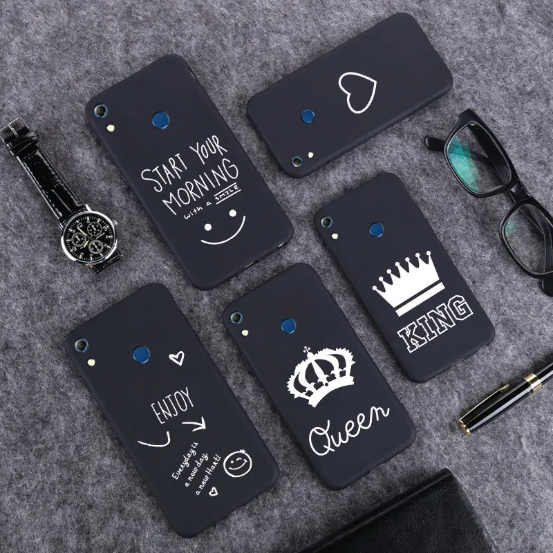 Lamo чехол простой черный матовый чехол для huawei Honor 8A 8C 8X Max V8 8 Lite 8S 7A 6A 7C 20 Pro художественная линия с рисунком модные цитаты
