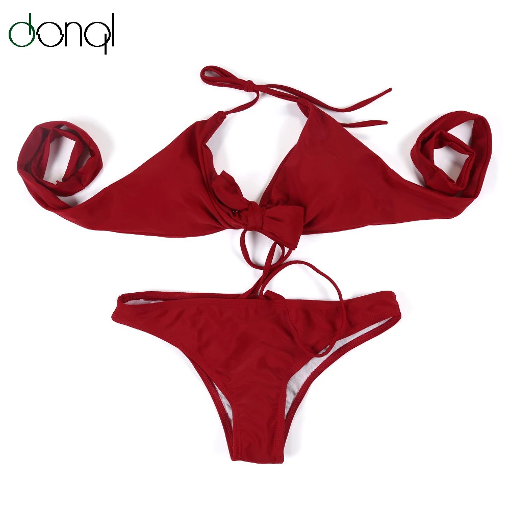 Donql 2017 пикантные пляжные Купальные костюмы Для женщин купальный костюм