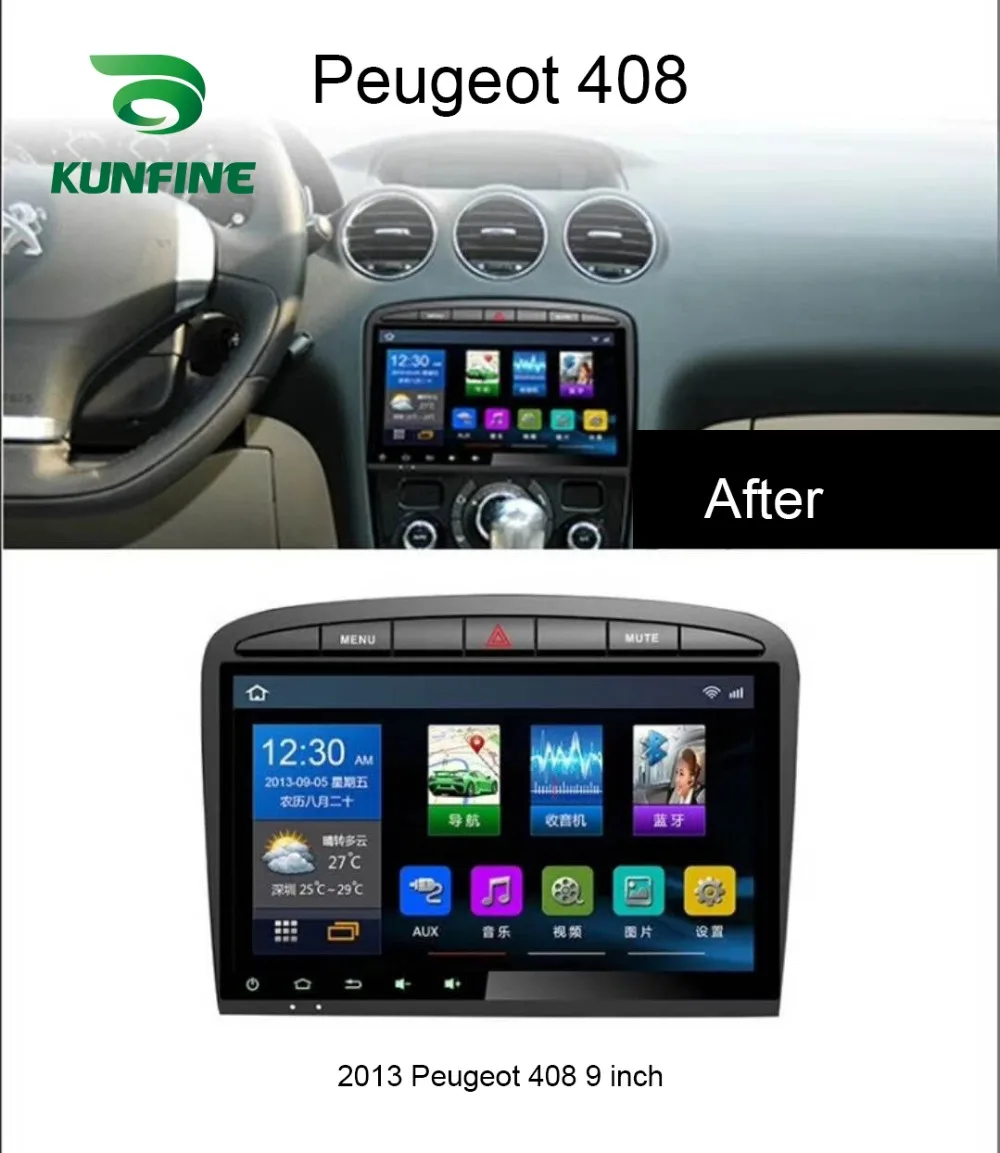 Octa Core Android 8 1 4 Гб RAM 64GM ROM автомобильный DVD GPS навигатор плеер Deckless стерео для Peugeot 408