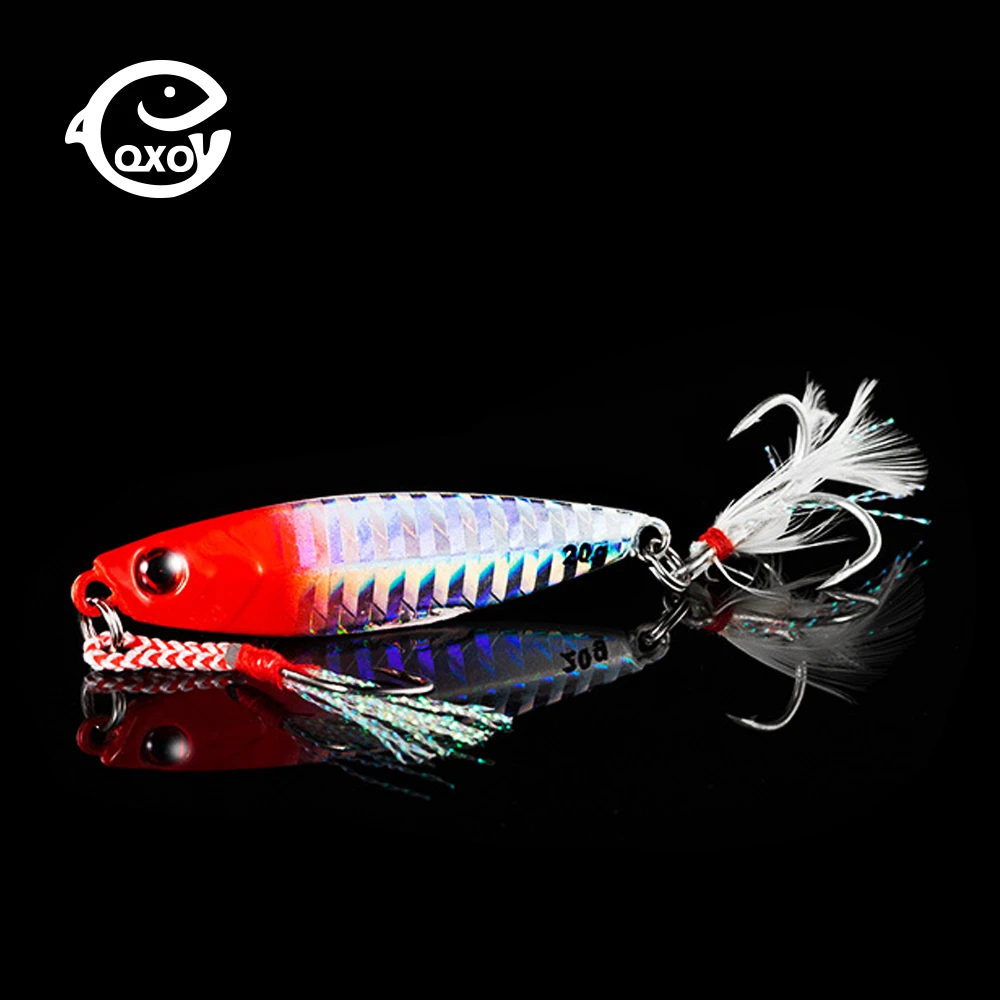 

QXO Jig Lures 20g Metal Squid Bait Winter Ice Fishing Spinnerbait Sea Hard Lure Duck Streamer Swimbait Shad Goods For Jigging