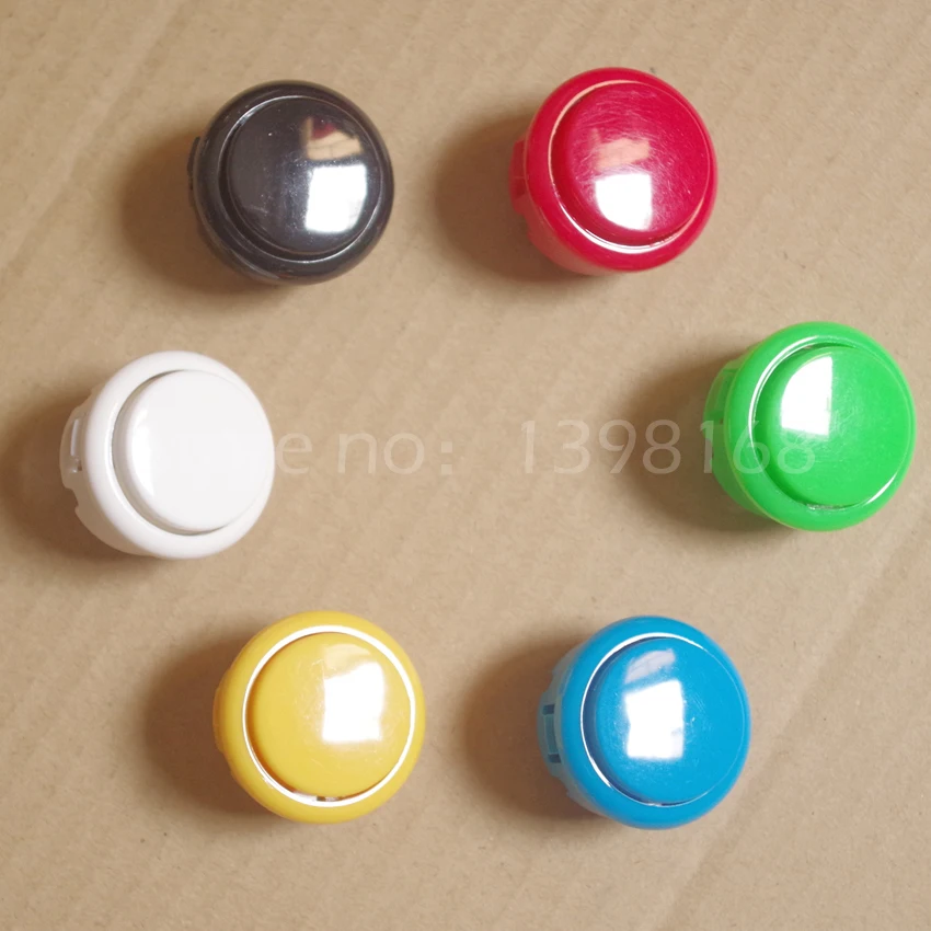 

100PCS/Lot 30mm Arcade Button Built-in Micro Switch Perfect Replace Jamma Game Switch Multi-color wholesale