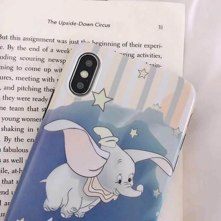 Ins Горячая Милая анимация Cartton Dumbo чехол для телефона iPhone 7 Puls 6 6S 8Puls X XS XR Xsmax Чехлы
