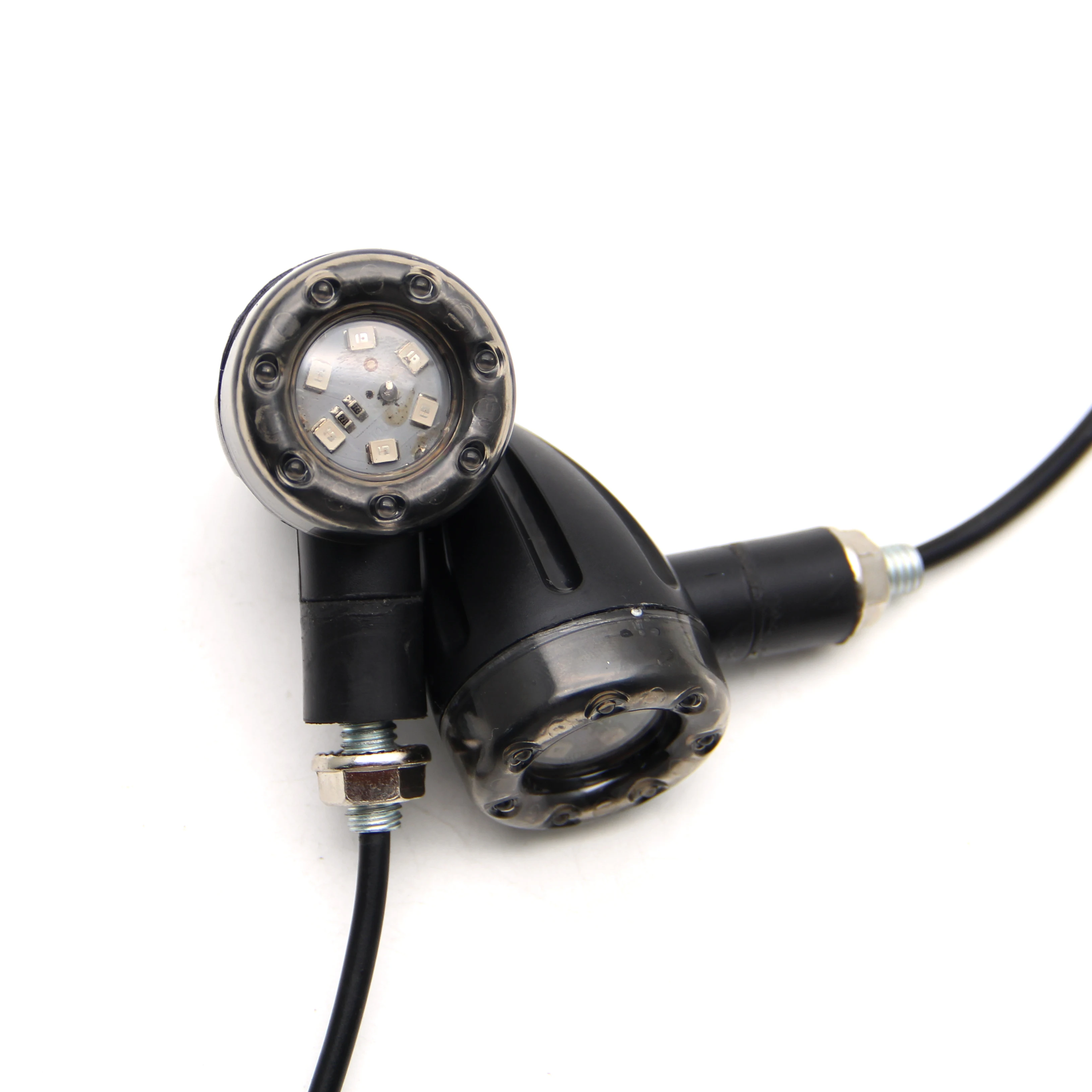 Для Harley Chopper Touring Custom 10 мм мотоциклетная Черная пуля Передняя Задняя SMD LED Сигналы