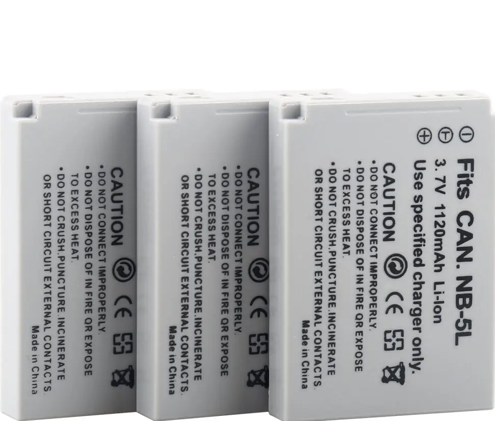 3 battery NB-5L Батарея Зарядное устройство для CANON IXY цифровой 90 800 850 900 980 980IS 1000 1000IS SD700 является SD700IS SD790 SD790IS SD850 SD850 является - Цвет: 3 battery