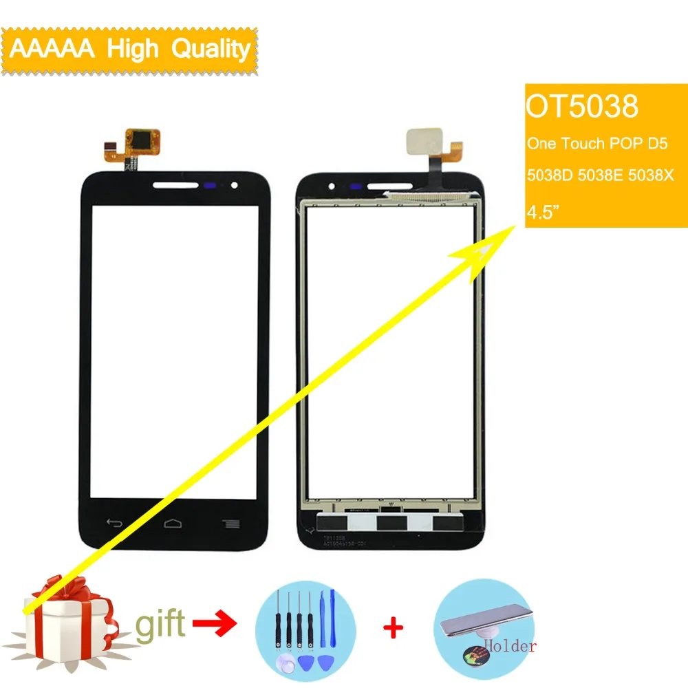 Сенсорный экран 5038 дюйма для Alcatel One touch POP D5 5038D 5038E 5038X OT5038 сенсорный с цифровым