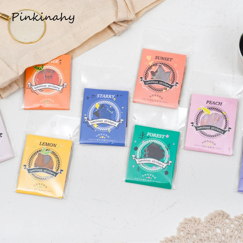 30 дорожные наклейки из бумаги васи Звездные неоновые облачные леса Декоративные