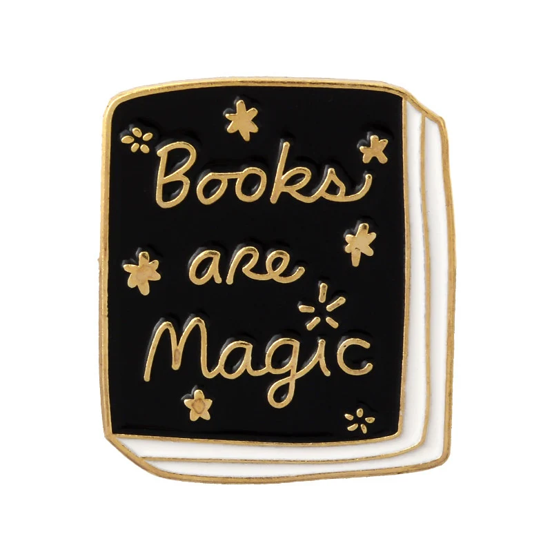 Style 4 Книги Волшебные значки Броши серии книг джинсовый значок с эмалью Обучающие подарки для учительницы украшения для молодых оптом - Окраска металла: Style 4