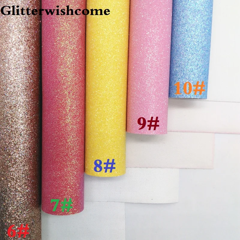 Glitterwishcome 21X29 см A4 Размер Vinilo Textil, Vinil Para Lazos, блестящий винил, тонкая блестящая ткань для бантов, GM154A
