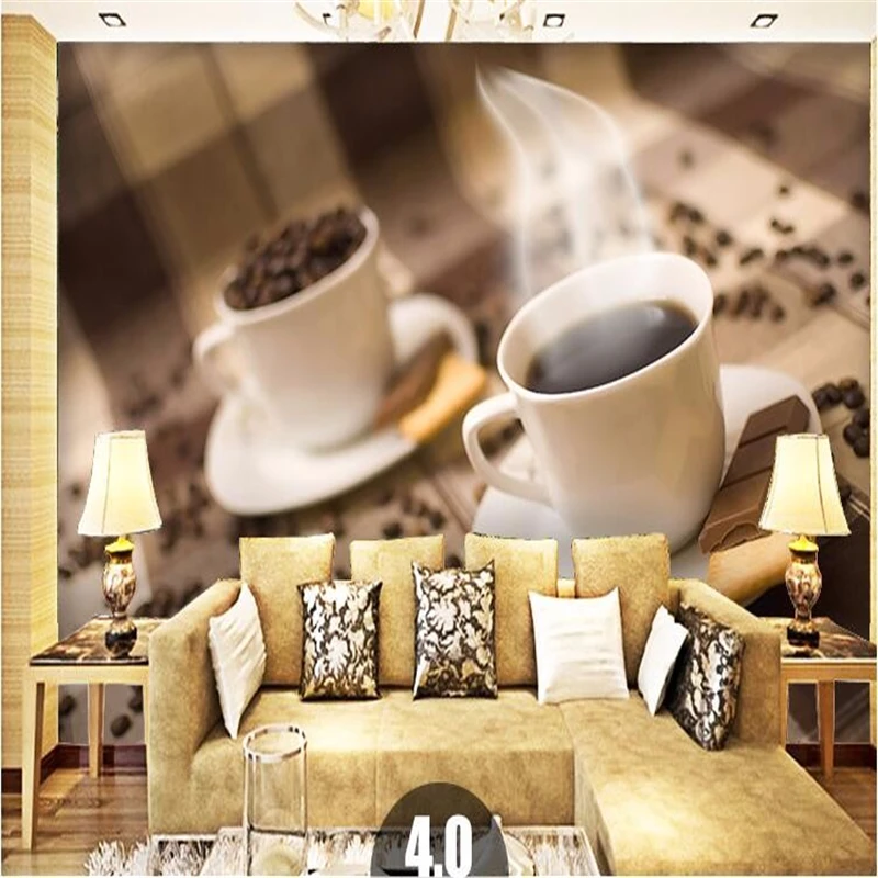 Фото 3d фотообои на заказ современная живопись комната для отдыха кафе Индивидуальная