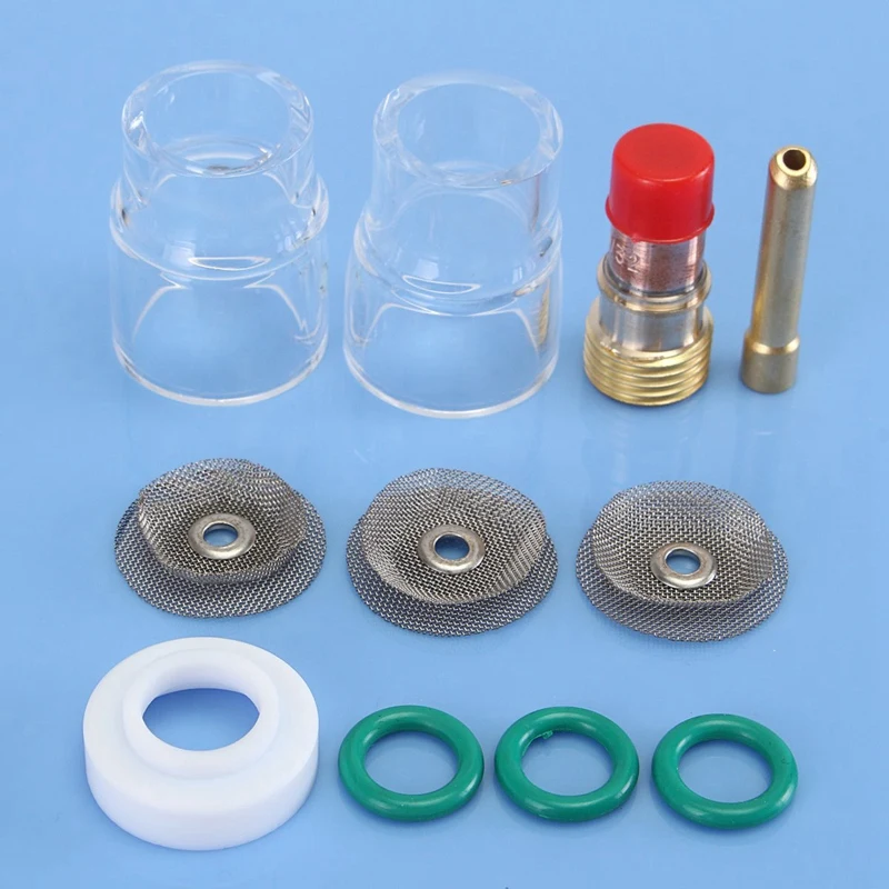 11Pcs Tig Welding Torch Stubby Gas Lens Pyrex Cup Accessories Kit Tools For Wp-17/18/26 Torches 3/32 Inch Wor | Инструменты