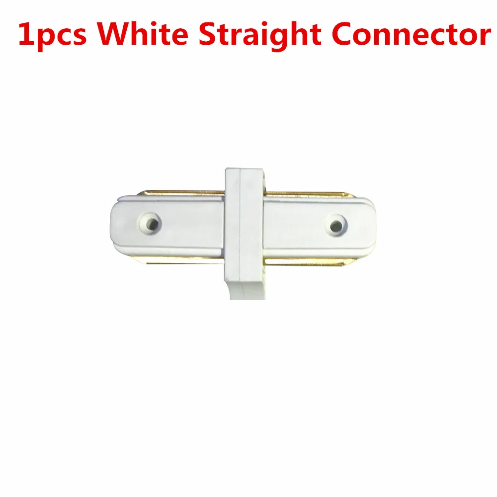 1pcs White Connector 2-провод 0,5 м Толстый Алюминий железнодорожных путей светодиодный Трек Светильник рельса с разъемами Универсальный рельсы трек светильник ing светильники - Испускаемый цвет: 1pcs White Connector