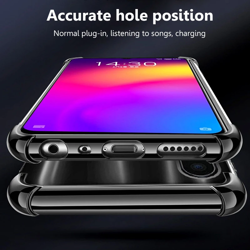 for Meizu Note 9 Case Clear Slim Anti Scratch TPU Phone Cover Reinforced Corners Shockproof Protective |