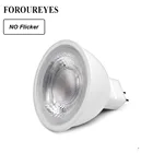 4 шт. MR16 Светодиодная лампа без мерцания ACDC12V 5 Вт COB, супер яркий прожектор, домашние потолочные вентиляторы, сменные галогенные лампы 50 Вт