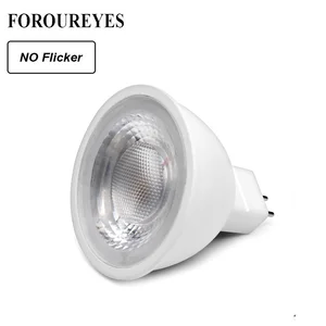 4 шт. MR16 Светодиодная лампа без мерцания ACDC12V 5 Вт COB, супер яркий прожектор, домашние потолочные вентиляторы, сменные галогенные лампы 50 Вт