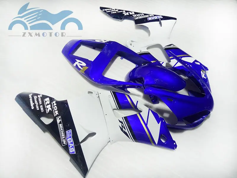 Набор обтекателей для мотоциклов YAMAHA YZFR1 1998 98 99 синий белый | Автомобили и