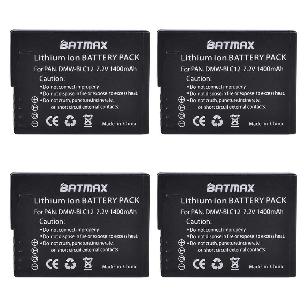 4X DMW-BLC12 BLC12 DMW-BLC12E DMW-BLC12PP батарея+ ЖК двойной зарядное устройство для Panasonic Lumix DMC-G85, FZ200, FZ1000, G5, G6, G7, GH2, GX8