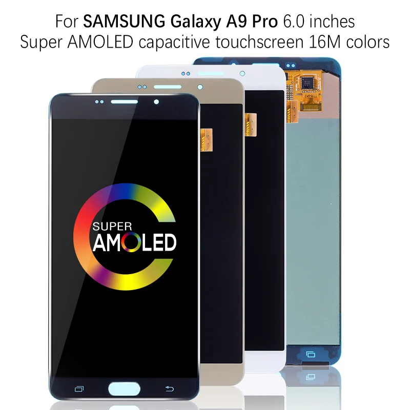 AMOLED Дисплей для SAMSUNG Galaxy A9 Pro A910 A9100 LCD в сборе с тачскрином Оригинал 6.0&quot черный