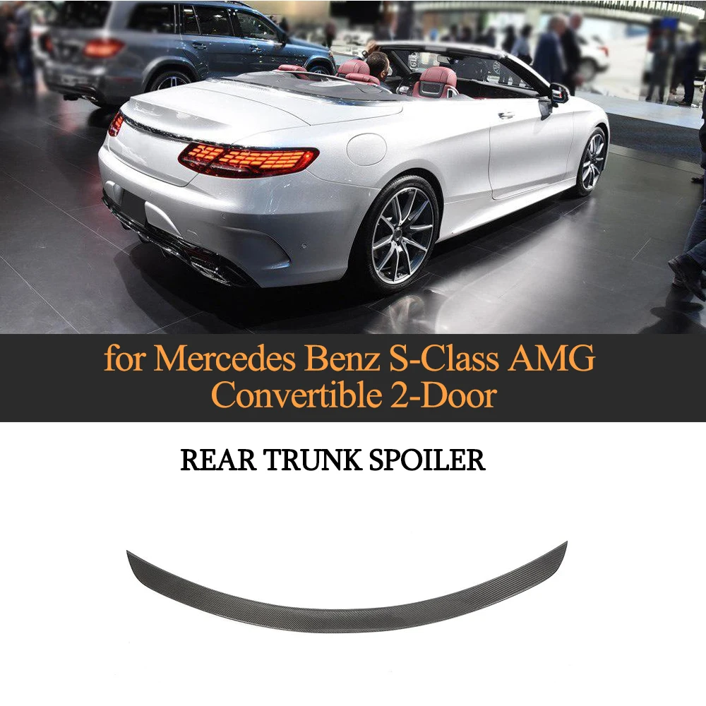 Задний спойлер для Mercedes Benz S Class AMG из углеродного волокна 2 дверный 2016 2018
