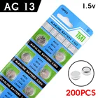 Дешевая настоящая рекламная акция, 200 шт Кнопочная батарея AG13 LR44 357A S76E G13, Кнопочная батарейка для монет, батареи 1,55 в