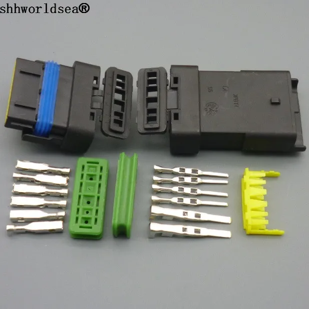 Shhworldsea 1 комплект 1Kit 6Pin 6Way Водонепроницаемый Электрический гнездовой разъем |