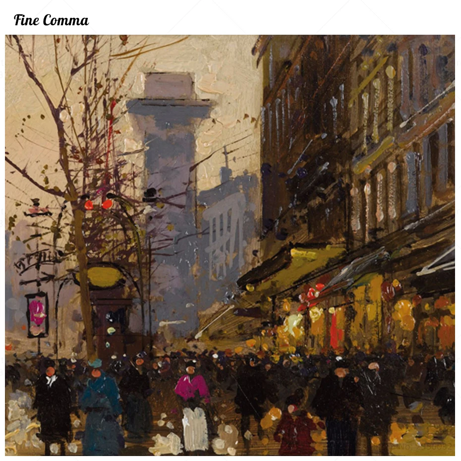 Grand Boulevards от Edouard Leon Cortes ручная роспись Картина маслом Реплика на холсте | Дом и сад