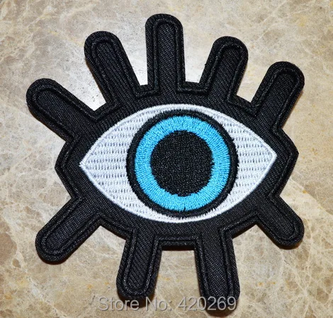 

HOT SALE! ~ Eye eyeball tattoo biker horror goth punk emo Iron On Patches, sew on patch,Appliques, Made of Cloth,100% Quality