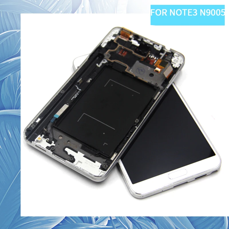 ЖК дисплей для Galaxy Note 3 N9005 сенсорный экран дигитайзер + рамка в сборе замена