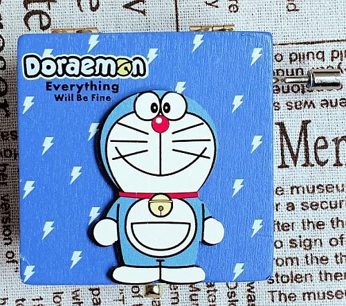 Doraemon деревянная музыкальная шкатулка, 4 шт./партия для коллекции или подарка на день рождения