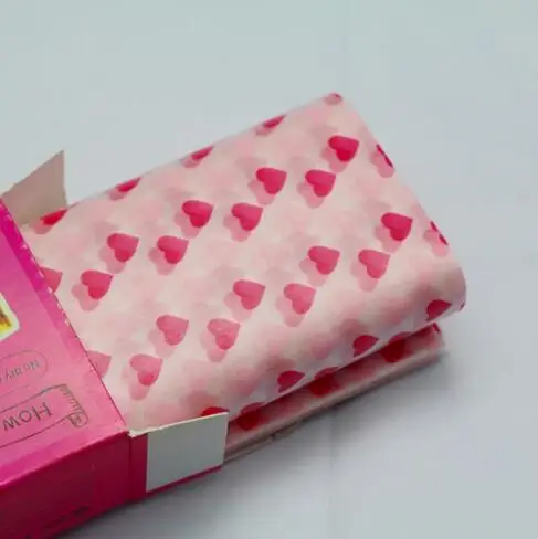 Red Heart LBSISI Life 150 листов, восковая масляная бумага, пищевая закуска, Рождественская оберточная бумага, пергамент для выпечки, масло, мыло, упаковочная бумага 21,8x25 см - Цвет: Red Heart