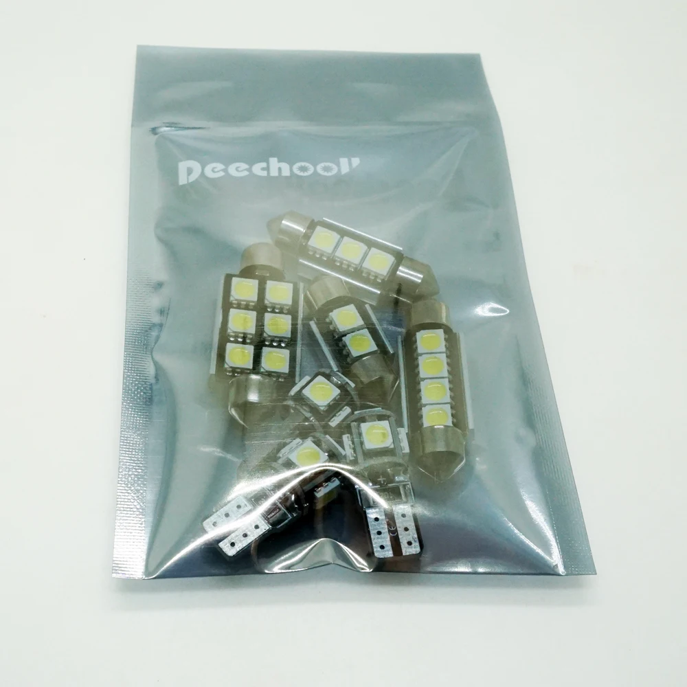 20 шт. автомобильные купольные светодиодные лампы для внутреннего освещения BMW 5