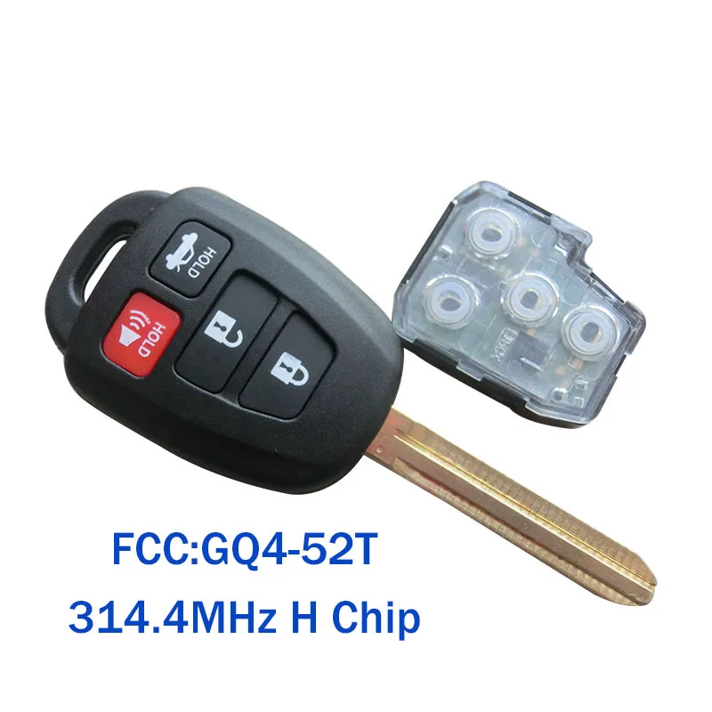 FCC ID: GQ4 52T дистанционный брелок с чипом 314 4 МГц + G/H 3BTN 4BTN подходит для Toyota RAV4 2013