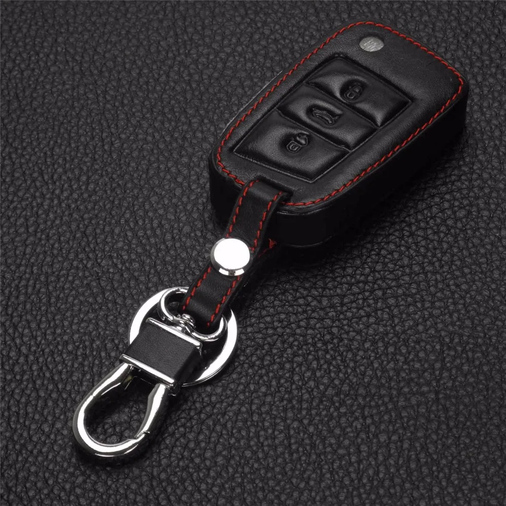 Jingyuqin для Volkswagen VW Golf 7 MK7 Skoda Octavia A7 Seat Leon Ibiza Key Portect кожаный чехол ключа автомобиля